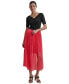 ფოტო #4 პროდუქტის Women's Plissé Embossed-Waist Midi Skirt
