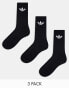 adidas Originals Trefoil Cushion 3-pack socks in black