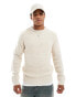 Brave Soul relaxed fit texture knit jumper in oatmeal