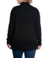 ფოტო #3 პროდუქტის Women's Plus Size Paris Turtleneck Tunic Sweater