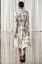 Фото #24 товара Платье-рубашка из 100% рами с принтом — zw collection ZARA