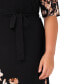 Plus Size V-Neck Tie-Waist Short-Sleeve Dress