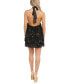 Women's Sequin Tiered-Skirt Mini Dress Черный, 1 - фото #2