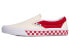 Vans slip-on 经典拼色 低帮 板鞋 男女同款 白红 / Кроссовки Vans Slip-On VN0A38F7OWM