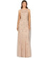 ფოტო #1 პროდუქტის Women's Mermaid Beaded Dress with Long Cape