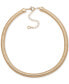 Фото #1 товара Anne Klein gold-Tone Omega Chain Collar Necklace, 17" + 3" extender