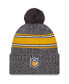ფოტო #2 პროდუქტის Men's Gray Pittsburgh Steelers 2023 Sideline Sport Cuffed Pom Knit Hat