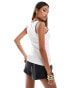 River Island whipstitch vest in white Белый, 36 - фото #4