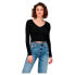 ფოტო #6 პროდუქტის ONLY Oda V Neck Long Sleeve Top