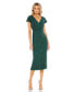 ფოტო #1 პროდუქტის Women's Sequined Short Sleeve Wrap Over Cocktail Dress