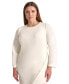 ფოტო #4 პროდუქტის Plus Size Beaded Jewel-Neck Long-Sleeve Sheath Dress