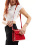 ASOS DESIGN top handle crossbody bag with twist lock in red