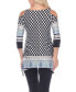 Women's Printed Cold Shoulder Tunic Top