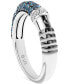 ფოტო #3 პროდუქტის London Blue Topaz (1 ct. t.w.) & Diamond (1/20 ct. t.w.) Obi-Wan Kenobi Lightsaber Ring in Sterling Silver