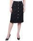 ფოტო #1 პროდუქტის Petite Slim Tweed Double Knit Pencil Skirt with Pockets