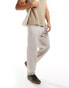 Jack & Jones loose fit tapered linen chino in beige