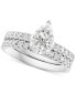 Фото #3 товара EFFY® Diamond Pear-Shaped Cluster Bridal Set (1-1/20 ct. t.w.) in 14k White Gold