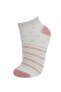 Kadın 3'lü Pamuklu Patik Çorap