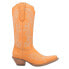 Фото #1 товара Dingo Flirty N' Fun Embroidered Snip Toe Cowboy Womens Orange Casual Boots DI17