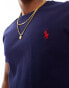 Polo Ralph Lauren slim fit t-shirt with crew neck in navy