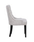 Фото #3 товара Upholstered Wingback Button Tufted Dining Chair
