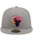 Фото #2 товара Men's Gray Los Angeles Rams Color Pack 59FIFTY Fitted Hat