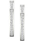 Lab Created Diamond Medium Hoop Earrings (1ct. t.w.) in Rhodium-Plated Sterling Silver, 1.12"