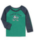 Фото #1 товара Toddler Boys and Girls Heathered Green Notre Dame Fighting Irish Long Sleeve Raglan T-shirt