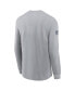 Фото #2 товара Men's Gray Dallas Cowboys Sideline Performance Long Sleeve T-Shirt