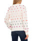 ფოტო #2 პროდუქტის Women's Mock Neck Rainbow Pom Pom Sweater