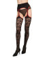 Фото #1 товара Women's Secret Garden Suspender 30 Denier Sheer Pantyhose