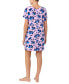 ფოტო #2 პროდუქტის Women's Short-Sleeve Floral Sleepshirt