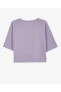 W Graphic Tee Diamond Crop T-shirt Kadın Mor Tshirt S221178-505