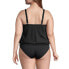 Фото #4 товара Plus Size Blouson Tummy Hiding Tankini Swimsuit Top Adjustable Straps
