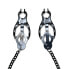 Adjustable nipple clamps butterfly style with black chain