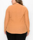 Фото #4 товара Теплый кофтовый свитер COIN 1804 Plus Size Cozy Rib Length Sleeve Henley