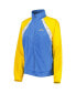 Women's Powder Blue, Gold Los Angeles Chargers Confetti Raglan Full-Zip Track Jacket