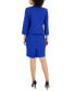 Crepe Open Front Jacket & Crewneck Sheath Dress Suit, Regular and Petite Sizes