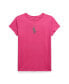 ფოტო #1 პროდუქტის Big Girls Floral Big Pony Cotton Jersey Tee