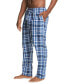 ფოტო #2 პროდუქტის Men's Plaid Woven Pajama Pants