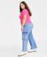 Фото #10 товара Trendy Plus Size High-Rise Utility Cargo Jeans, Created for Macy's