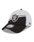 Фото #3 товара Men's Gray/Black Las Vegas Raiders 2023 Sideline 9FORTY Adjustable Hat