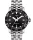ფოტო #1 პროდუქტის Men's Swiss Automatic T-Sport Seastar 1000 Gray Stainless Steel Bracelet Diver Watch 43mm