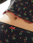 The Frolic bow detail strawberry print co-ord midaxi skirt in black 40 - фото #4