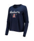 ფოტო #2 პროდუქტის Women's Navy Auburn Tigers Vault Cropped Long Sleeve T-shirt