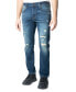 ფოტო #1 პროდუქტის Men's Skinny-Fit Five-Pocket Patch Jeans