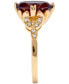 ფოტო #3 პროდუქტის Garnet (5-1/2 ct. t.w.) & Diamond (1/20 ct. t.w.) Statement Ring in 14k Gold