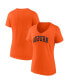 ფოტო #2 პროდუქტის Women's Orange Auburn Tigers Basic Arch V-Neck T-shirt
