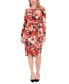 ფოტო #1 პროდუქტის Women's Printed Hardware-Trim Draped Dress