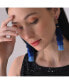 ფოტო #4 პროდუქტის Women's Blue Tassel Drop Earrings